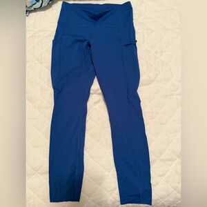 Blue Lululemon Leggings with Pockets